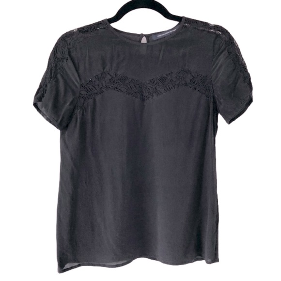 French Connection Silk and Lace Blouse - S - Picture 1 of 7